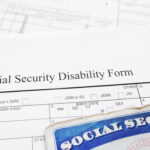 A cropped photo of a social security disability form